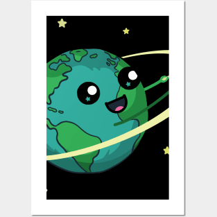 Earth And Moon Spinning Around Posters and Art